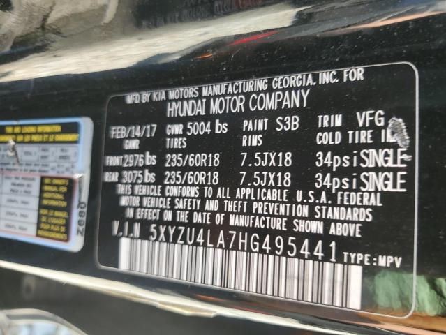 2017 HYUNDAI SANTA FE S - 5XYZU4LA7HG495441