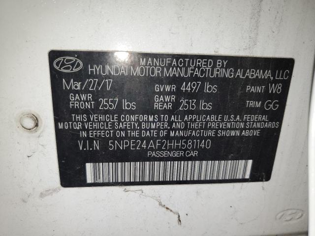 2017 HYUNDAI SONATA SE 5NPE24AF2HH581140