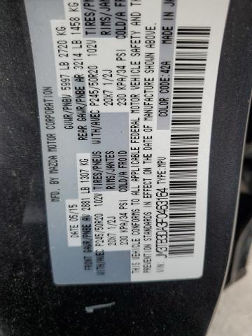 2015 MAZDA CX-9 GRAND TOURING - JM3TB3DA3F0463164