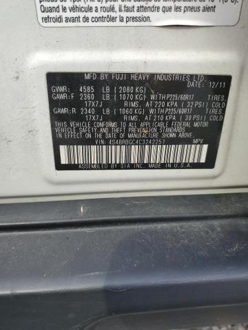 2012 SUBARU OUTBACK 2. - 4S4BRBGC4C3242251