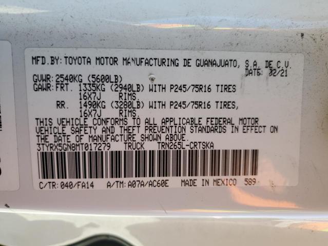 2021 TOYOTA TACOMA ACC - 3TYRX5GN8MT017279