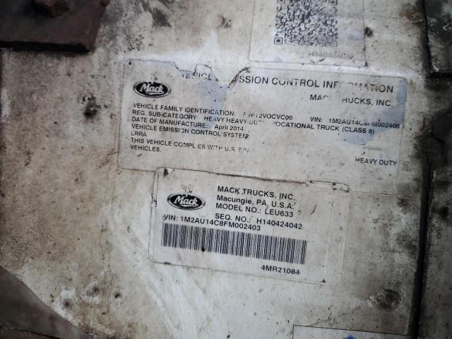 2015 MACK 600 LEU600 #3297975777