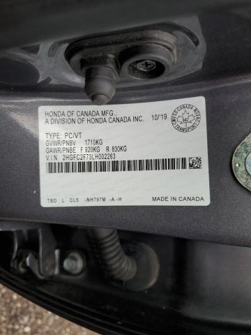 2020 HONDA CIVIC EX 2HGFC2F73LH002263