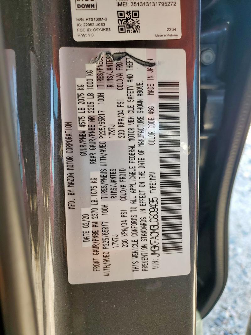 2020 MAZDA CX-5 TOURI JM3KFACM3L0809435