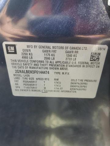 2015 CHEVROLET EQUINOX LT 2GNALBEK5F6144474