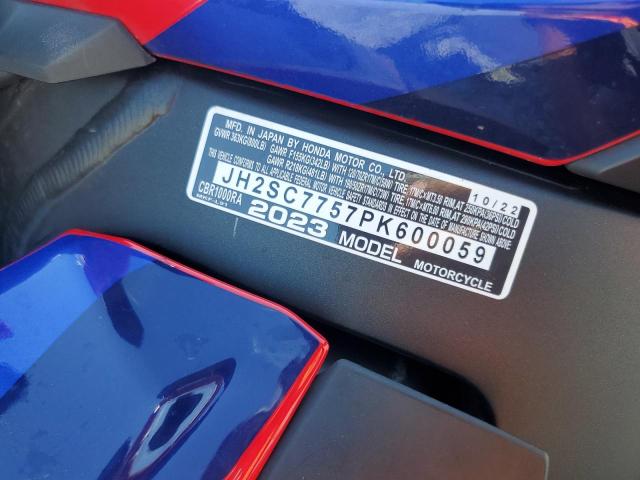 2023 HONDA CBR1000 RA JH2SC7757PK600059