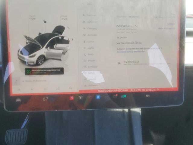 2022 TESLA MODEL Y 7SAYGDEE4NF450790