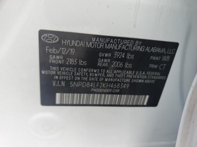 2019 HYUNDAI ELANTRA SEL - 5NPD84LF2KH468349