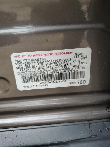 2016 MITSUBISHI OUTLANDER SE JA4AZ3A32GZ035076