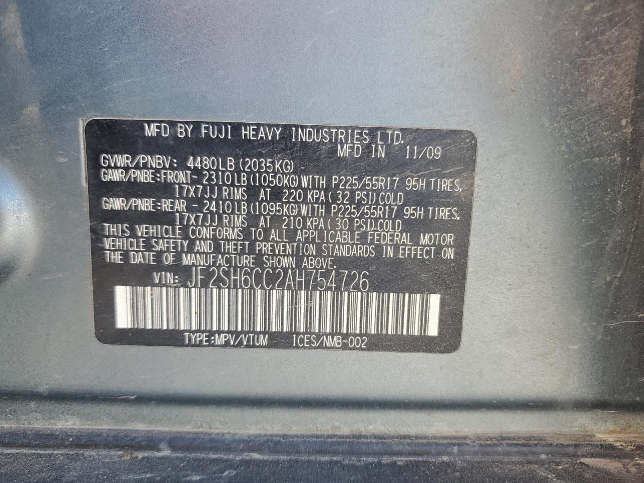 SUBARU FORESTER 2.5X PREMIUM