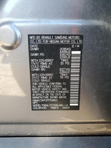 2015 NISSAN ROGUE S - KNMAT2MT2FP519921