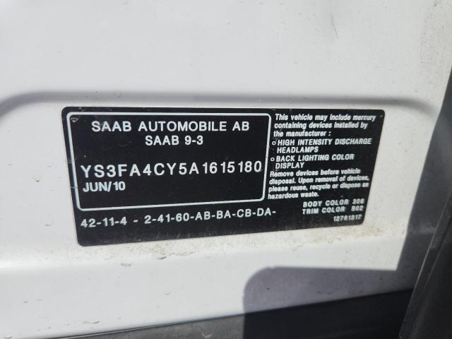 2010 SAAB 9-3 2.0T - YS3FA4CY5A1615180