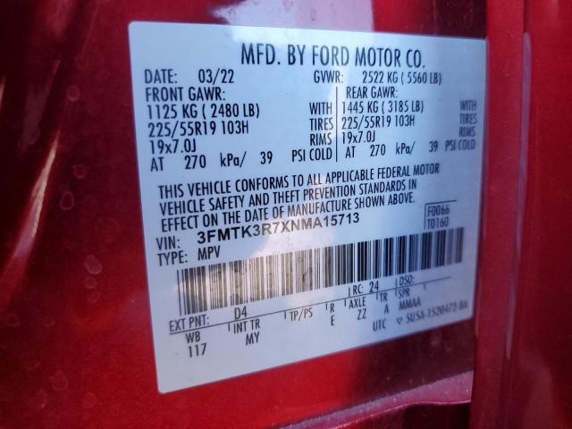 2022 FORD MUSTANG MACH-E PREMIUM 3FMTK3R7XNMA15713