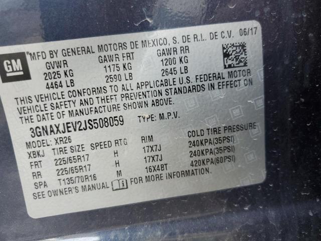 2018 CHEVROLET EQUINOX LT - 3GNAXJEV2JS508059