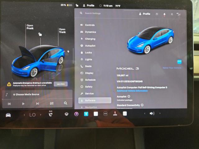 2022 TESLA MODEL 3 5YJ3E1EA3NF190245