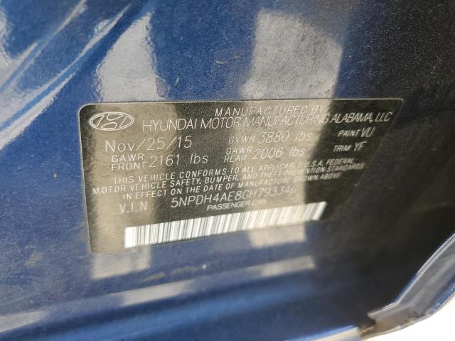 2016 HYUNDAI ELANTRA SE - 5NPDH4AE8GH793346