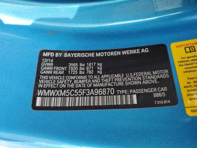 2015 MINI COOPER WMWXM5C55F3A96870