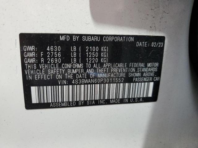 2023 SUBARU LEGACY LIMITED 4S3BWAN60P3011552