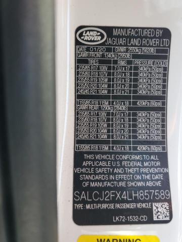 2020 LAND ROVER DISCOVERY SALCJ2FX4LH857589