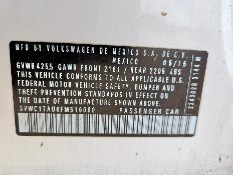 2015 VOLKSWAGEN GOLF TDI 3VWC17AU6FM516080