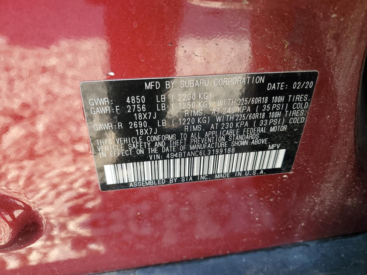 SUBARU OUTBACK LIMITED