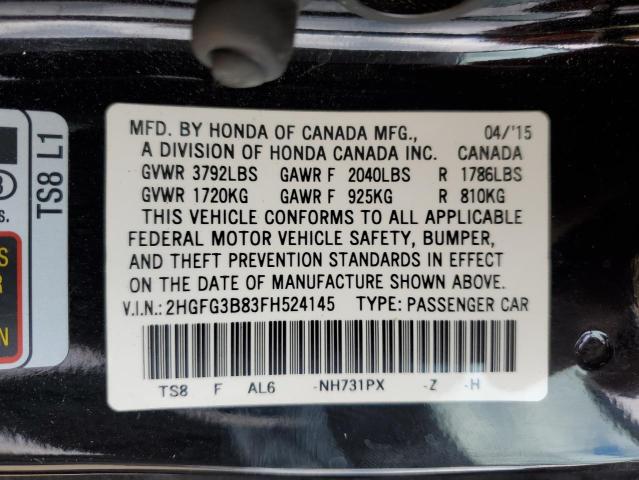 2015 HONDA CIVIC EX - 2HGFG3B83FH524145