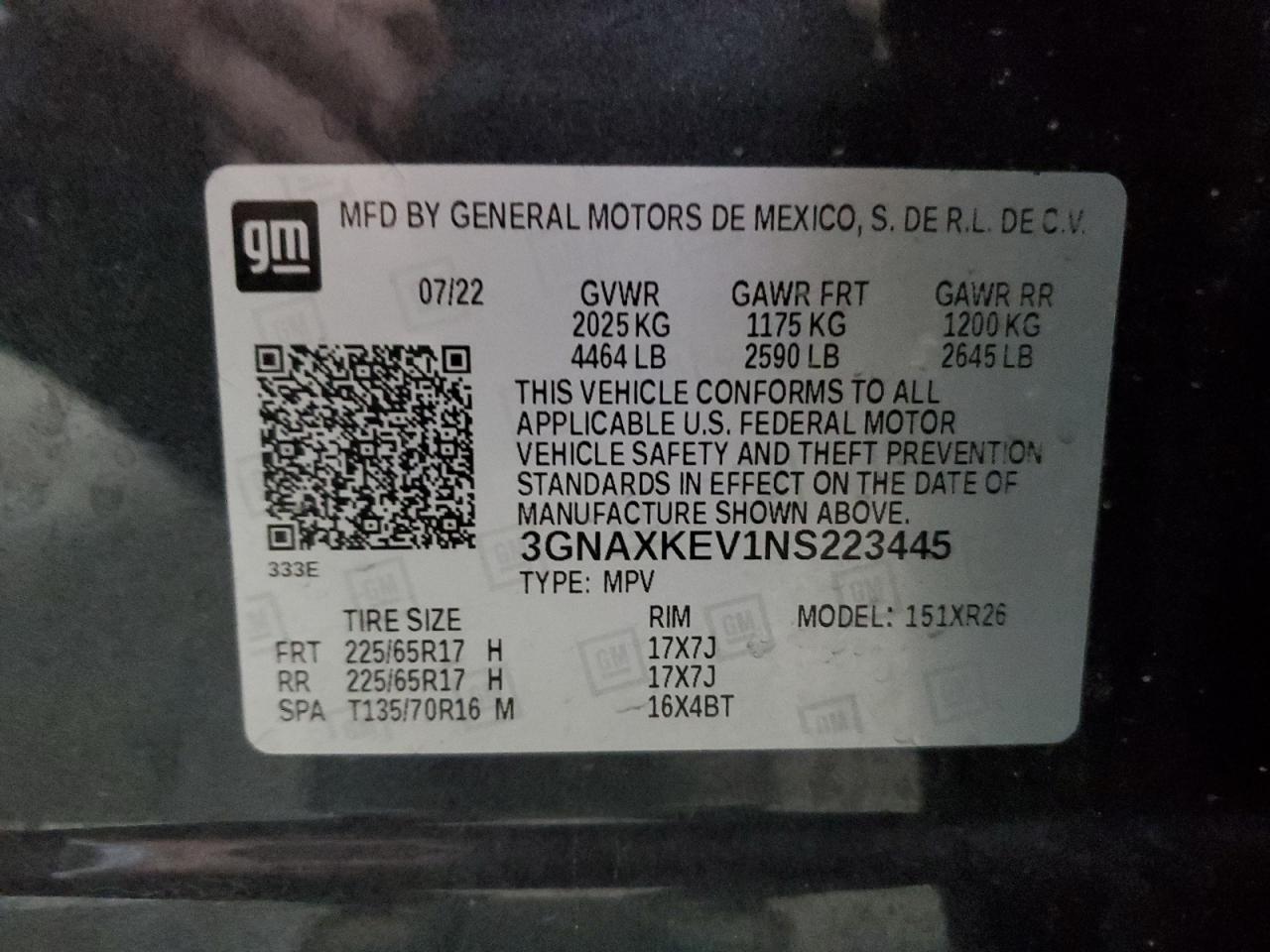 CHEVROLET EQUINOX LT