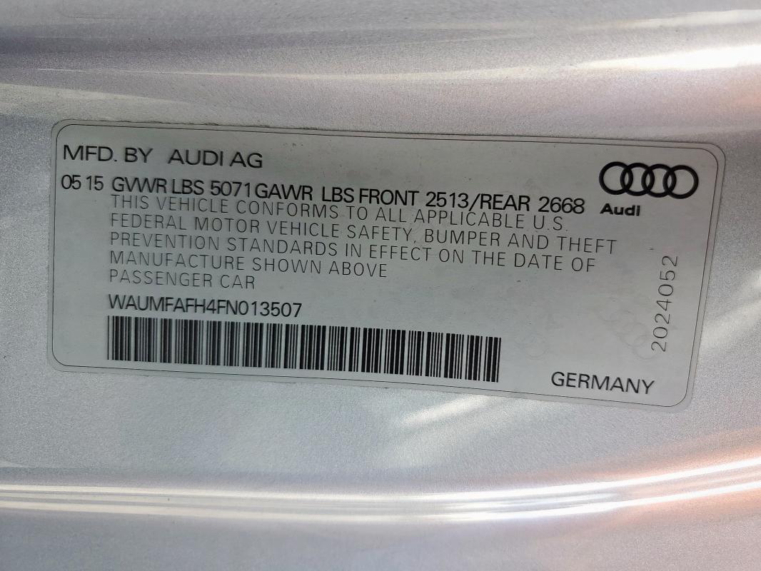 2015 AUDI A5 PREMIUM PLUS - WAUMFAFH4FN013507