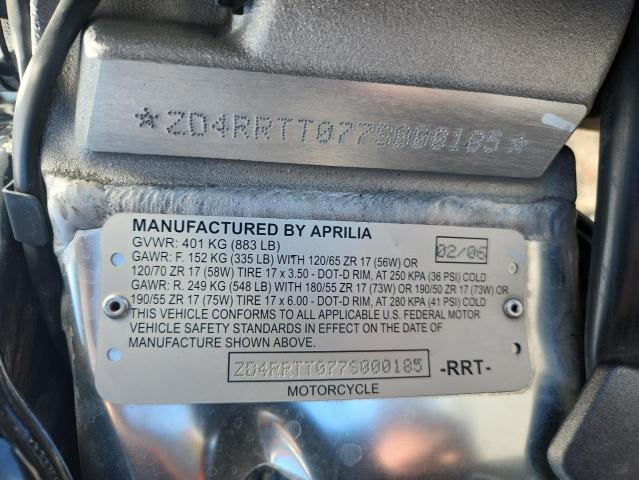 2007 APRILIA TUONO 1000 ZD4RRTT077S000185