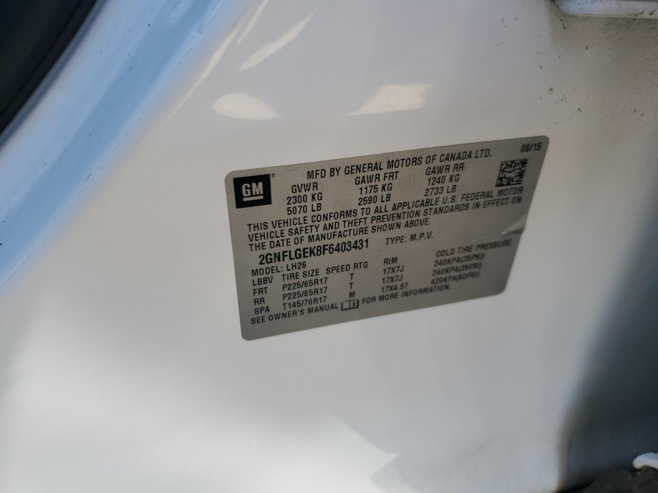 CHEVROLET EQUINOX LT