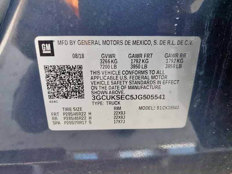 2018 CHEVROLET SILVERADO #3275793568