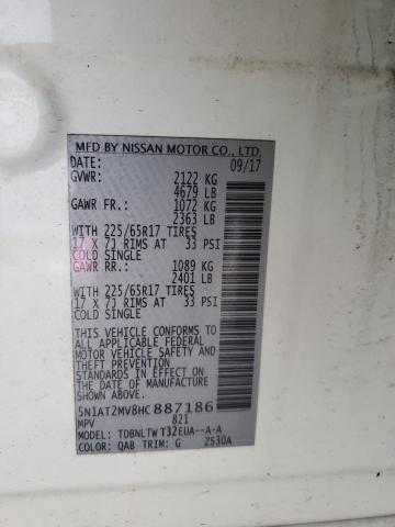 2017 NISSAN ROGUE SV 5N1AT2MV8HC887186