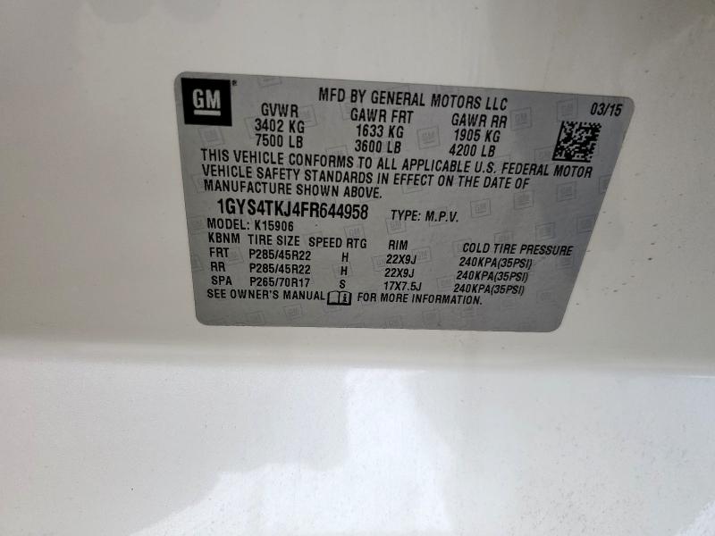 2015 CADILLAC ESCALADE ESV PREMIUM 1GYS4TKJ4FR644958