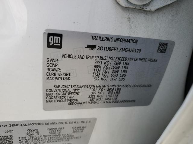 2021 GMC SIERRA K1500 DENALI 3GTU9FEL7MG476129