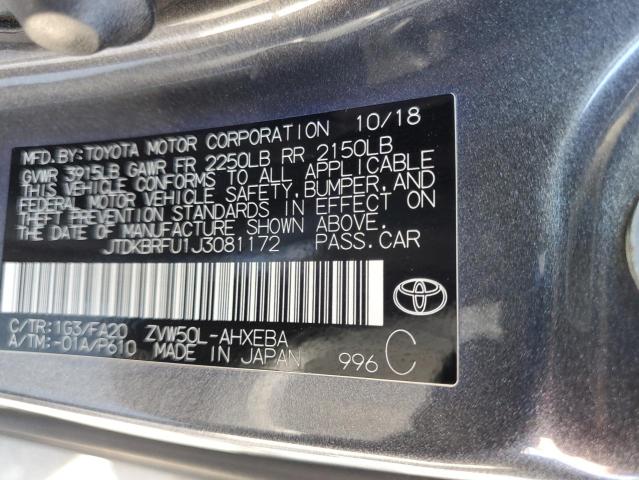 2018 TOYOTA PRIUS JTDKBRFU1J3081172