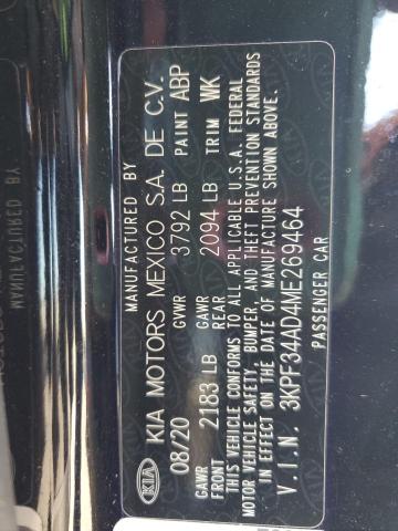 2021 KIA FORTE GT L 3KPF34AD4ME269464