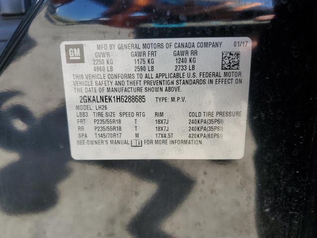 2017 GMC TERRAIN SLE 2GKALNEK1H6288685