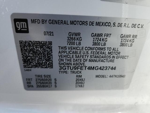2021 GMC SIERRA K1500 DENALI 3GTU9FET4MG423744