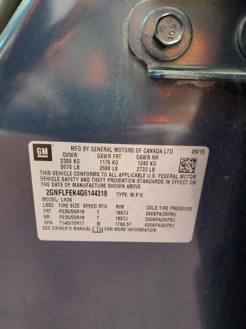 2016 CHEVROLET EQUINOX LT - 2GNFLFEK4G6144318