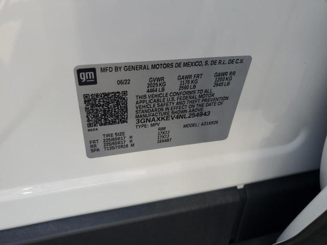 2022 CHEVROLET EQUINOX LT 3GNAXKEV4NL254943