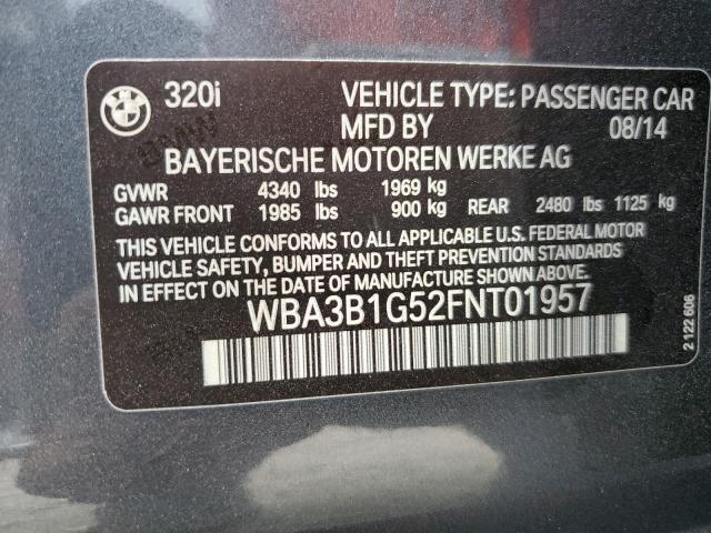 2015 BMW 320 I WBA3B1G52FNT01957
