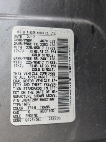 2017 NISSAN ROGUE S - JN8AT2MV1HW021661