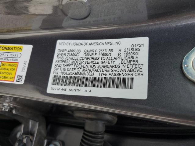 2021 ACURA TLX 19UUB5F30MA010023