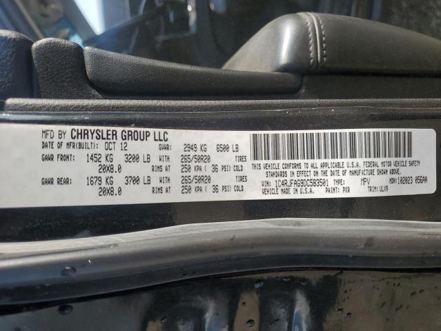 2013 JEEP GRAND CHER - 1C4RJFAG9DC583501