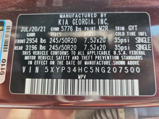 2022 KIA TELLURIDE 5XYP34HC5NG207500