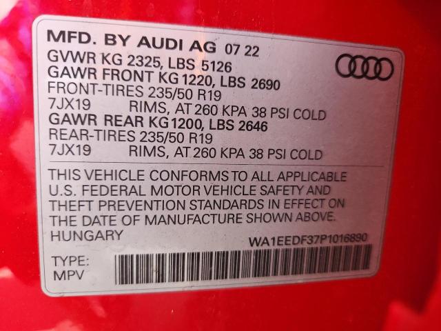 2023 AUDI Q3 PREMIUM WA1EEDF37P1016890