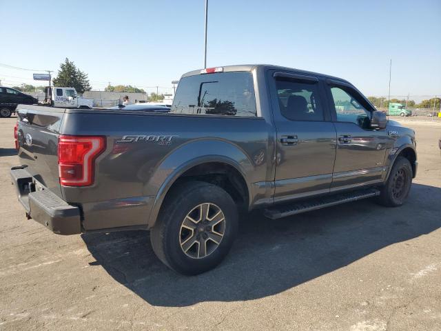 FORD F150 SUPER 2015 gray crew pic gas 1FTEW1EP9FFC43523 photo #4