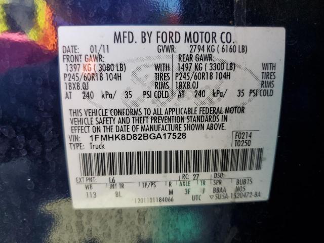 2011 FORD EXPLORER X - 1FMHK8D82BGA17528