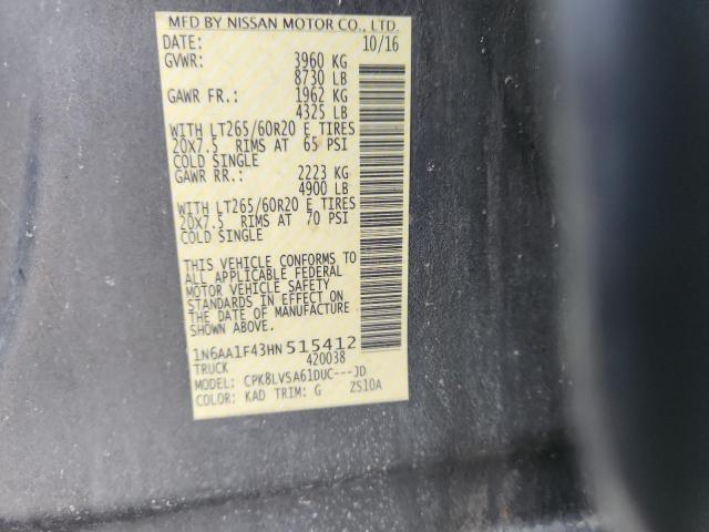 2017 NISSAN TITAN XD S - 1N6AA1F43HN515412