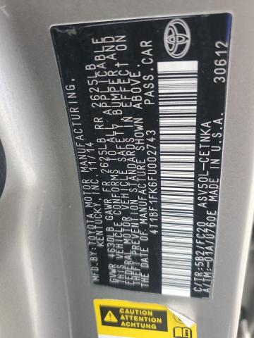 2015 TOYOTA CAMRY LE 4T1BF1FK6FU002743